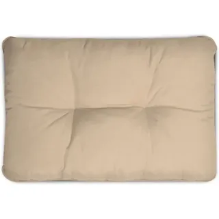 Beautissu Flair Loungekissen Outdoor Rücken 50x40x12cm Natur
