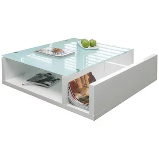 SalesFever Couchtisch skandinavisch Weiß MDF 100 x 30 x 100 cm