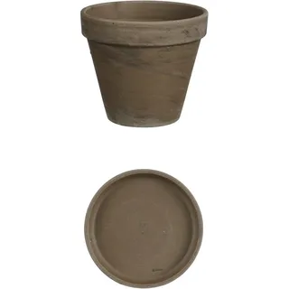 Mica Decorations Topf mit Schüssel Stan 11,5 cm x 13,5 cm Grau 3-fach Sortiert