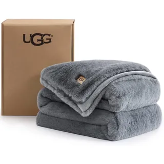 UGG Euphoria 11069 Euphoria Plüsch-Kunstfell, wendbarer Überwurf, gemütlich, flauschig, für Couch, Bett, Hotel, luxuriös, maschinenwaschbar, Heimdekoration, luxuriös, weicher Überwurf für Sofa, 177,8