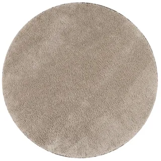 Snapstyle Hochflor Shaggy Teppich Palace Rund , Taupe , Textil , Rund , 100x100 cm , Teppiche und Böden, Teppiche, Hochflorteppiche & Shaggys