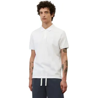 Poloshirt MARC O'POLO, Herren, Gr. XXXL (58), weiß, Piqué, Obermaterial: 100% Baumwolle, regular fit hüftlang, Flachstrickbündchen, Shirts Poloshirt, mit dezenter Logostickerei