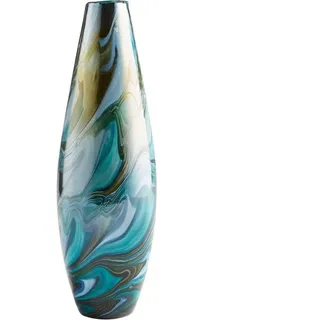 Cyan Design Chalcedon, mittelgroß Vasen & Pflanzgefäße, Glas, blau, Medium