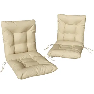 Outsunny Sitzkissen 2Er-Set Polyester PP-Baumwolle Beige , Textil , 50x8x120 cm , Heimtextilien, Wohntextilien, Sitzkissen