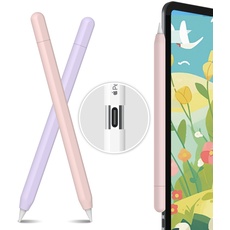 AHASTYLE Silikon Hülle für Apple Pencil USB-C Apple Pencil Hülle Ultra Dünn Apple Pencil USB-C Case Abdeckung Kompatibel mit Apple Pencil USB-C (Rosa & Lavendel)