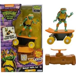 TEENAGE MUTANT NINJA Turtles | Mutant Mayhem Michelangelo Turtles Fernstgesteuertes Half Pipe-Fahrzeug, Filmedition, Ninja Turtles Spielzeug und Geschenke ab 5 Jahre