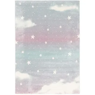Pergamon Kinder Teppich Maui Kids Wolkenhimmel , Rosa , Textil , Baum/Pflanze/Natur , 140x200 cm , Teppiche und Böden, Teppiche, Kinderteppiche