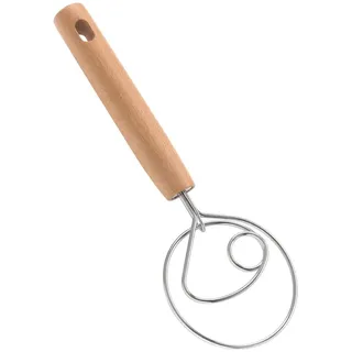 Metaltex Arizona Dänischer Schneebesen – Teigbesen mit Buchenholzgriff, ideal für Brotteig