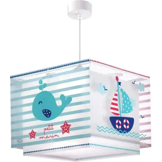 Dalber kinderlampe Pendelleuchte Hängelampe Petit Marin Seemann Wal, 30.5 x 30.5 x 25 cm, Blau