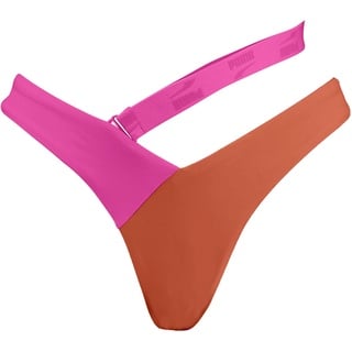 PUMA Damen V-shape Brief Bikini Bottoms, Pink / Chili, S EU