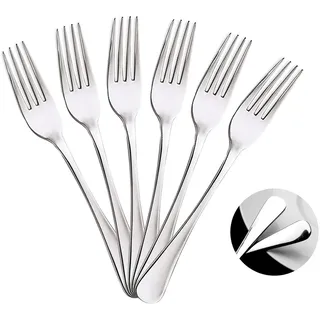 Mr. Spoon - Set mit 6 Fischgabeln, Dessertgabel, Tafelgabel aus Edelstahl, 19 x 2,65 cm