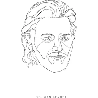 KOMAR Wandbild Star Wars Obi Wan 50 x 70 cm