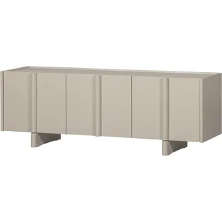 Lowboard WOOOD "Nook TV-Kommode, TV-Möbel Breite 152 CM", staub, B:152cm H:53cm T:46cm, FSC-zertifiziertes teilmassives Holz, Sideboards, Lowboard, Basu-Kollektion von WOOOD mit skandinavischem Design und FSC