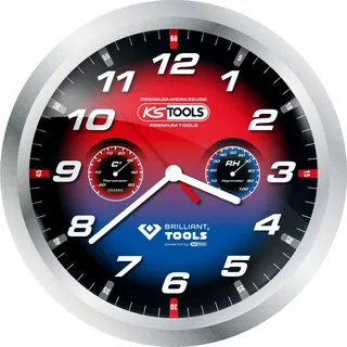 KS Tools Wanduhr 40 cm 100250 schwarz/mehrfarbig