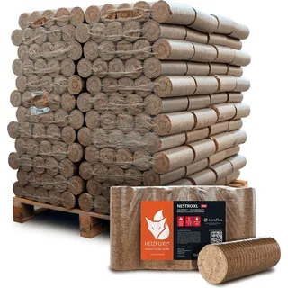 Heizfuxx Nestro XL Red Holzbriketts Hartholz 10kg x 96 Gebinde 960kg Palette