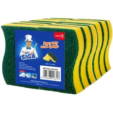 MR.SIGA Putzschwamm Spülschwamm Küchenschwamm Zweiseitig Reinigungsschwamm Fleckenentferner Pad, 12 Stück, Größe: 11 x 7 x 3cm