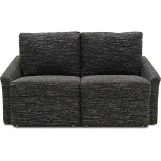 DOMO. collection Sofa Relax, 2-Sitzer Dauerschläfer, Boxspring Couch mit Schlaffunktion, Schlafsessel, Gästebett, Schlafsofa 168 x 96 x 86 cm (BxTxH), schwarz
