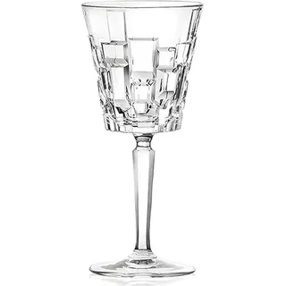 RCR 27435020006 Etna Weingläser 6er Set, Kristallglas, einzigartiges und modernes Design, Geschenk für neue Hausbesitzer, Geburtstage, Anlässe, für Rot- und Weißwein, 280 ml