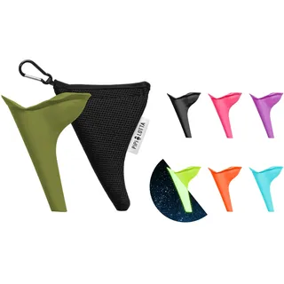 PiPiLOTTA® Frauenurinal für Unterwegs | Pinkelhilfe im Stehen für Festival, Camping, Reisen mit Schutzhülle | Wiederverwendbare Urinella | Urinal für Frauen (Oliv)