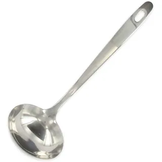 Fackelmann Schöpfkelle aus Edelstahl – Küchenhelfer Edelstahl – Silber, 28 cm