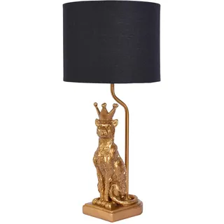Palazzo Leopard Gold Schwarz Nachttischlampe