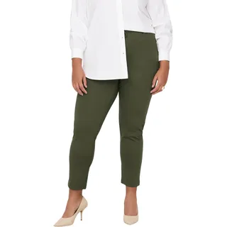 Only Carmakoma Damen CARGOLDTRASH Classic Pant Noos Hose, Peat, 46W | 32L