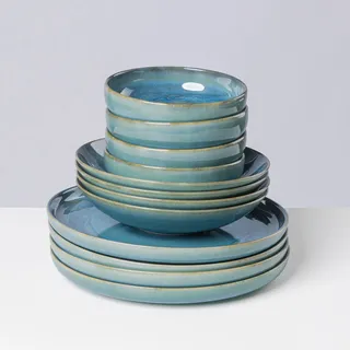 gipfelstück Tafelservice Tiefer See 12-tlg. blau/grün