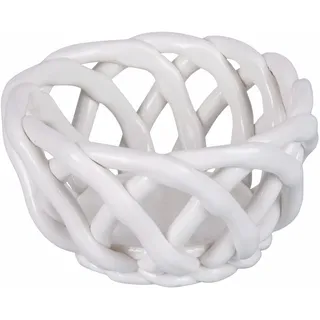 Villa d'Este Home Tivoli 1996 Set 4 Mehrzweckkorb aus Keramik, weiß, 4 Töne