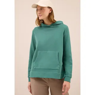 Hoodie CECIL, Damen, Gr. L (42), grün (jewel grün), Sweatware, Obermaterial: 100% Baumwolle. Futter: 100% Baumwolle, unifarben, regular fit normal, ohne Ausschnitt, Bündchen, Sweatshirts Hoodie, mit Kapuze