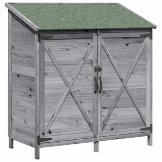 Garten Shed Grau 106 x 56 x 113,5 cm Holzwerkstoff - Grau