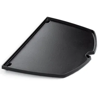 Weber Gasgrill-Platte der Serien Q 300 und Q 3000 / Porzellanemaillierte Gusseisen-Grillpfanne mit Antihaft-Oberfläche und erhöhtem Rand, Strapazierfähiges Grillzubehör, 1,3 x 33 x 45 cm, Schwarz