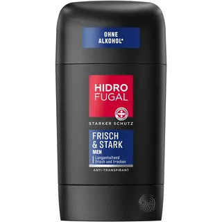 Hidrofugal FRISCH & STARK Stick, starker Antitranspirant Schutz mit erfrischendem Duft, schnell trocknender Deo Stick für Männer ohne Ethylalkohol (50 ml)