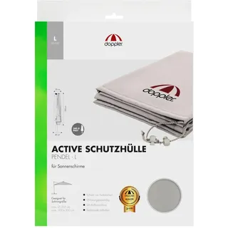 Doppler Schirmhülle , Hellgrau , Textil , 40x25x235 cm , witterungsbeständig , Sonnenschutz, Sonnenschirmhüllen