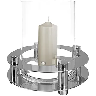 Fink Windlicht Ricardo Aluminium/Glas Silber