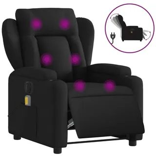 vidaXL Massagesessel Elektrisch Schwarz Stoff