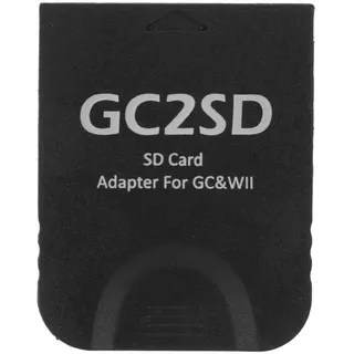 ASHATA GC2SD Premium Micro-Speicherkarten-Adapter für , Schlüssel-SD-Speicherkarten-Stick-Konverter-Adapter für für GC-Spielekonsole, Tragbarer(Schwarz)