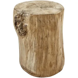Ball & Cast künstlichen Baumstumpf Hocker Beton Ende Beistelltisch, Faux Holz Akzent Tisch für Indoor Outdoor Garten, Natürlich