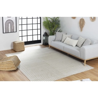 Surya Boston Teppich Läufer Wohnzimmer, Esszimmer - Moderne Boho Teppich Geometrisches Muster - Weicher Skandinavisch Wohnzimmerteppich Orientalisch - Läufer Flur 80x150cm Groß Teppich Beige