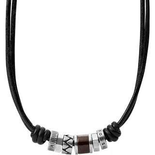 Fossil Halskette JF84068040 Braun/Edelstahl