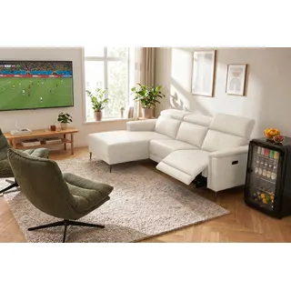 OTTO home "LUND, L-Form, 261cm, man. o. elektr. Relaxfunktion (mit USB-A)", und Kopfteilverstellung,