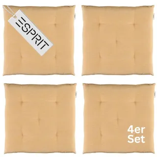 Esprit Sitzkissen Needlestripe 40 x 40 cm Gelb