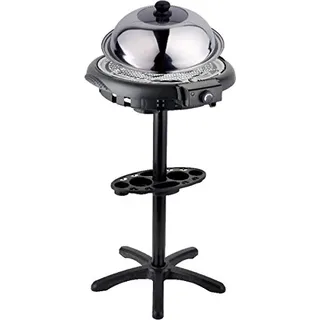 Syntrox STG-1600W 2in1 Elektrogrill Barbecue BBQ Standgrill Grill - Schwarz