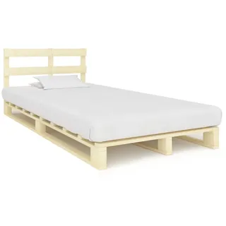 vidaXL Palettenbett Massivholz Kiefer 120×200 cm - Braun