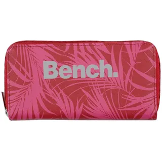 Noey & Lou Bench Damen Geldbörse XXL Portemonnaie Große Brieftasche Reißverschluss Clutch Münzörse (Pink/Palme)