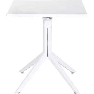 Esstisch Home ESPRIT Weiß Metall Polypropylen 70 x 70 x 75 cm - Weiß