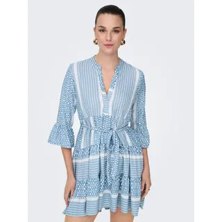 Only Tunikakleid V-Ausschnitt Coronet Blau M