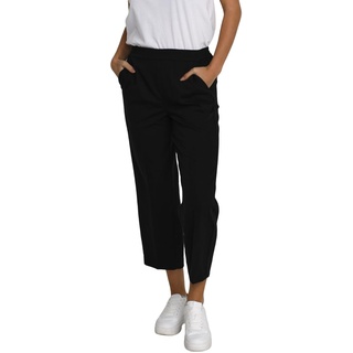 KAFFE Pants Suiting KAsakura Damen Hose 3/4 Capri Casual Arbeitshose Gerades Bein Freizeithose High Waist Caprihose Black Deep 38