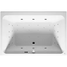 RIHO Castello Rechteck-Badewanne, mit Bliss-System, 2-Sitzer, 180x120x51cm, 335 Liter, weiß, B0640, Ausführung: Version rechts