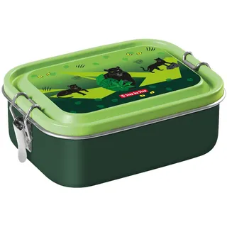 Step by Step Lunchbox Stainless Steel Black Cat grün