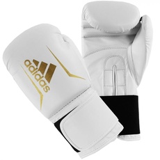 Bild von Boxhandschuhe Speed 50, Erwachsene, Boxing Gloves 10 oz, Punchinghandschuhe komfortabel und langlebig, weiß